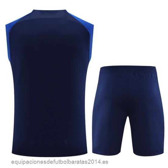 Nuevo Entrenamiento Sin Mangas Conjunto Completo Al Nassr 23/24 Azul Baratas